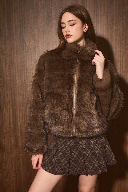 Dark Brown Fur Jacket