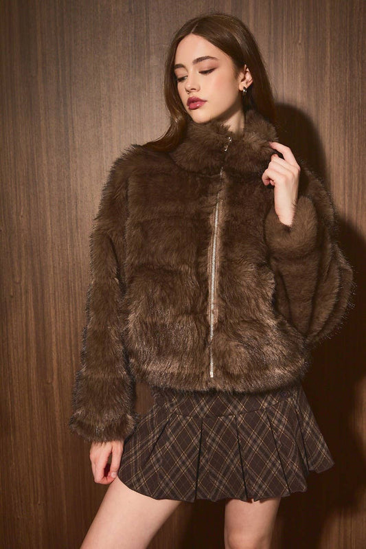 Dark Brown Fur Jacket