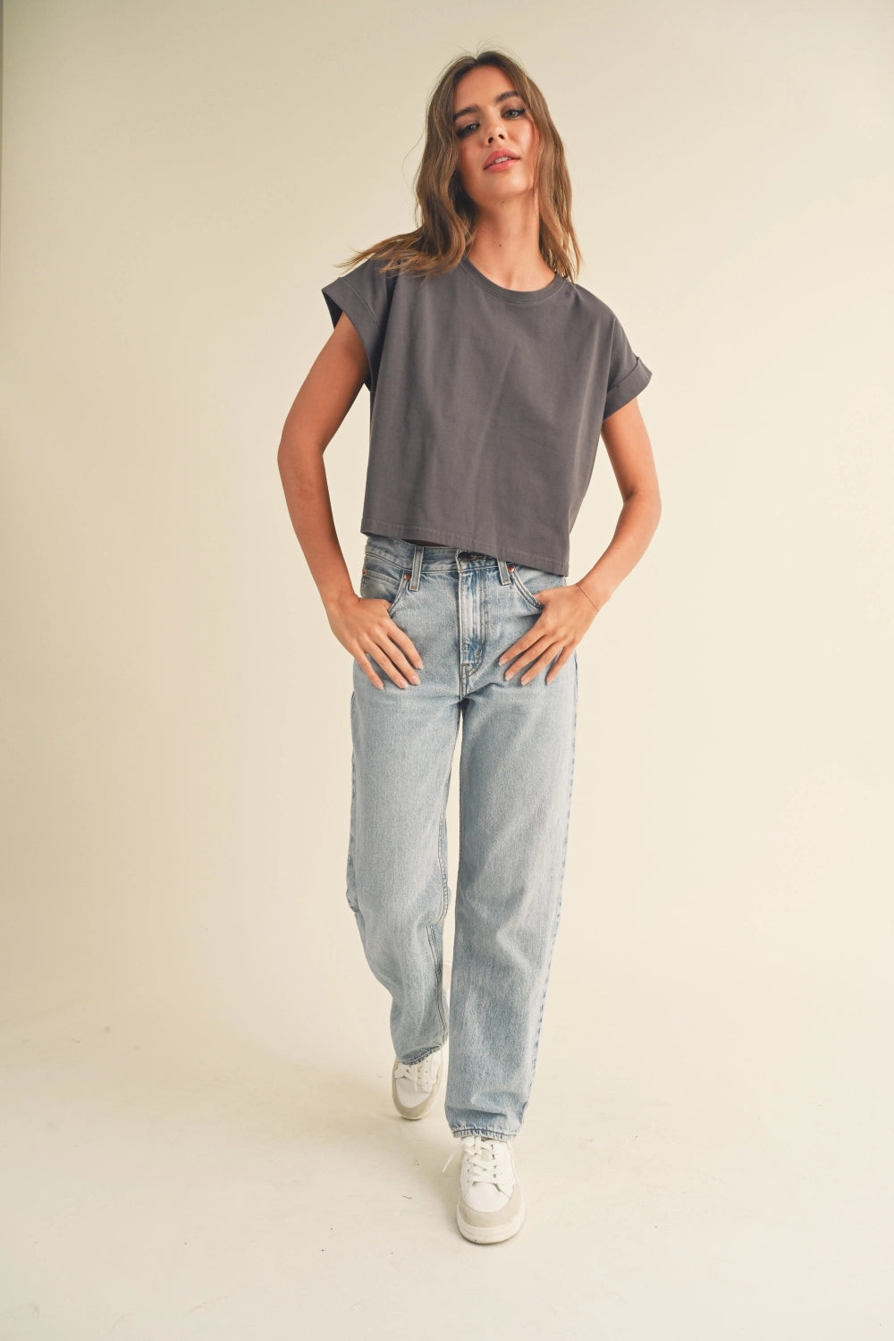 Charcoal Relaxed Boxy Tee