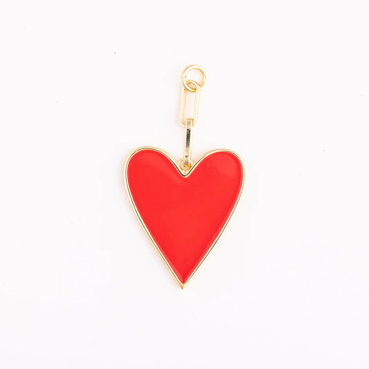 Red Enamel Heart Charm