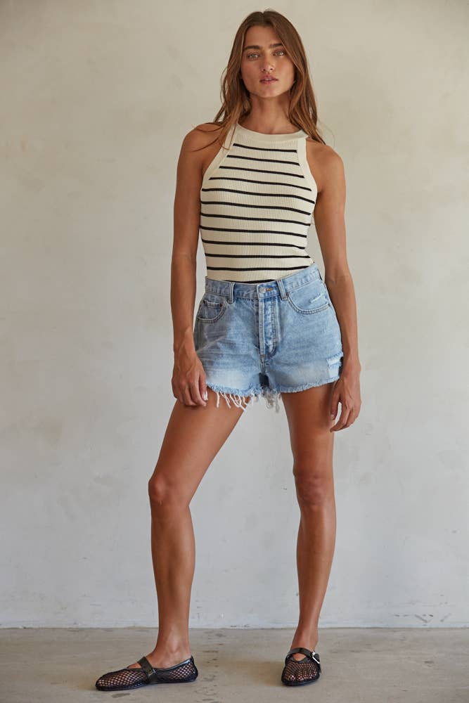Ribbed Striped Tank