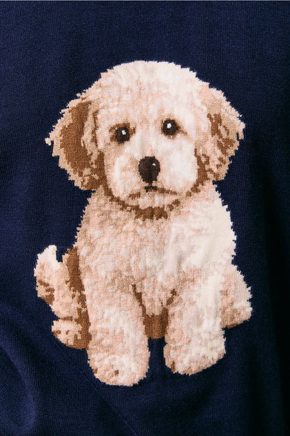 Navy Doodle Sweater