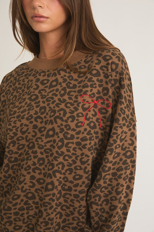 Brown Leopard Sweatshirt