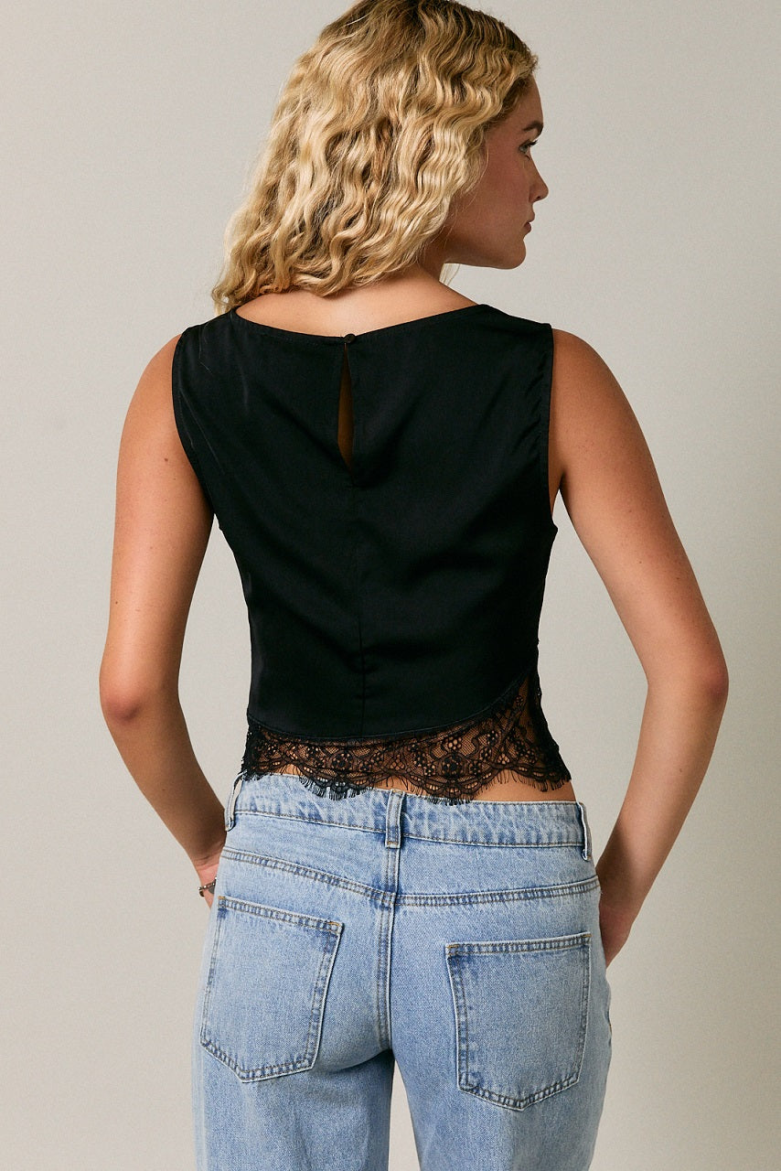 Asymmetrical Lace Top