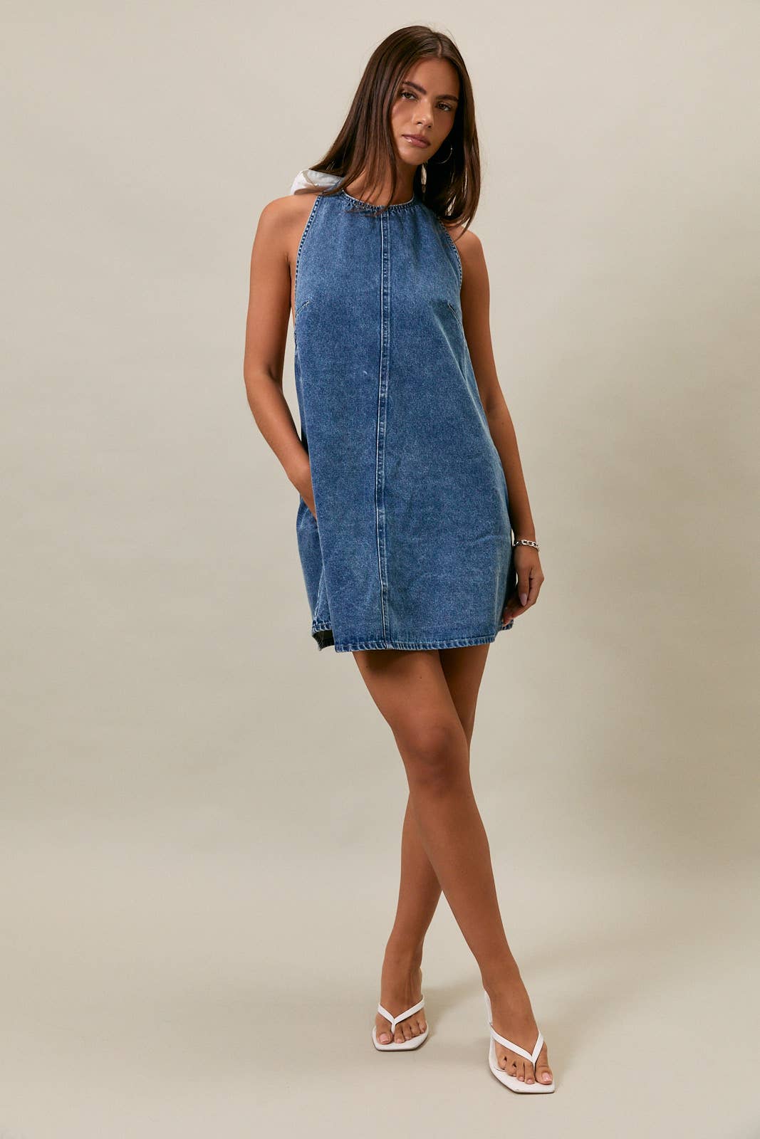 Loose Denim Mini Dress
