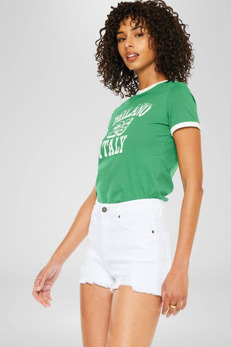 High Rise White Shorts