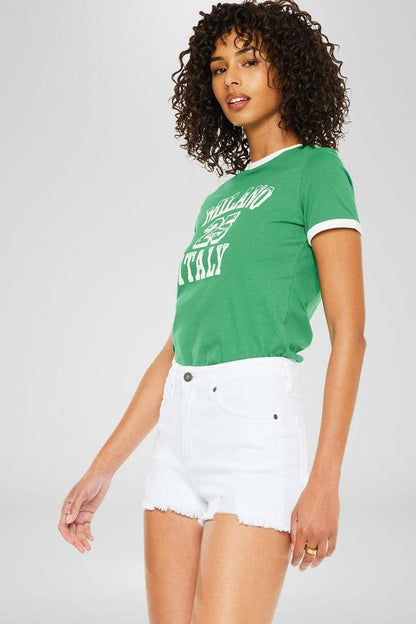 High Rise White Shorts
