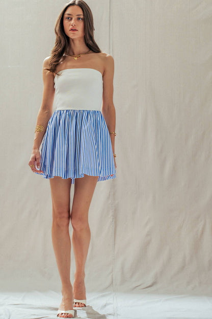 Mixed Media Mini Dress