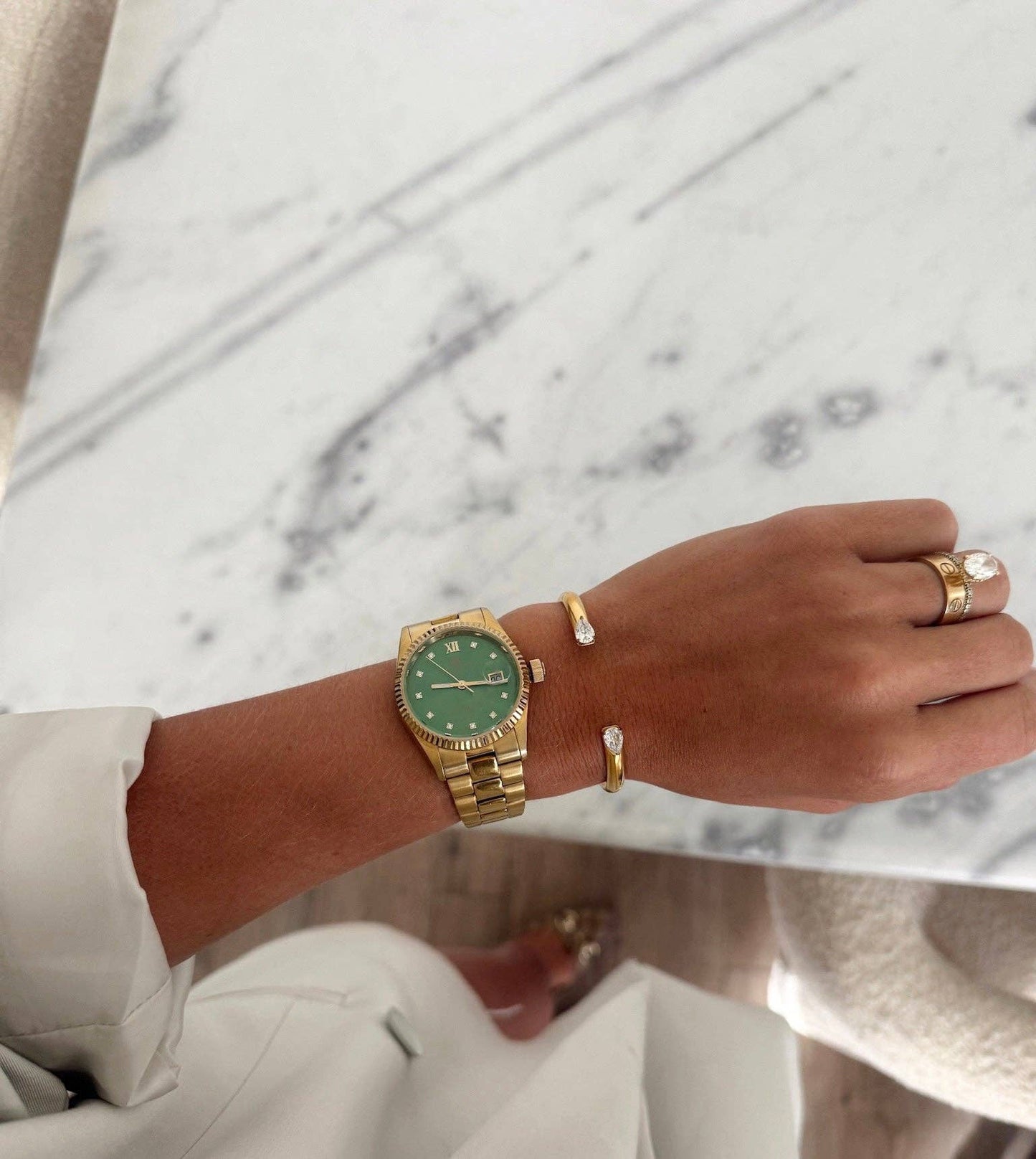 Slim Stone Cuff Bracelet