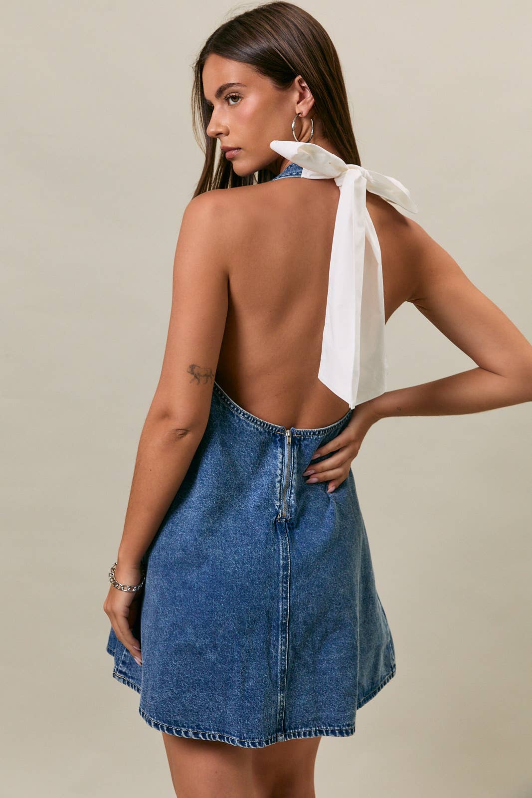 Loose Denim Mini Dress