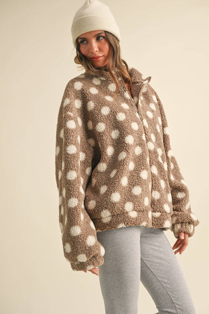 Polka Dot Teddy Sherpa
