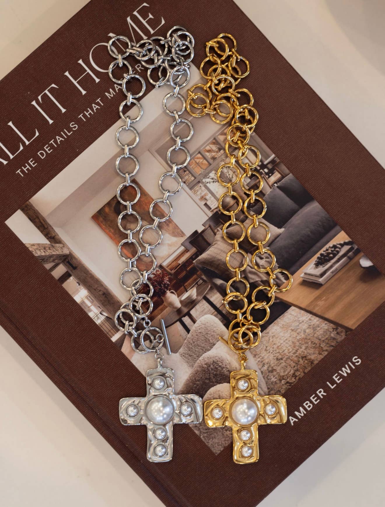 Pearl Cross Necklace