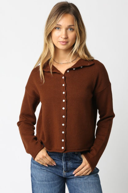 Elisa Button-Up - Brown