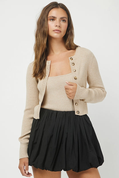Oat Cami & Cardigan Set