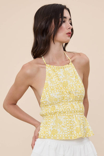 Sunflower Backless Top