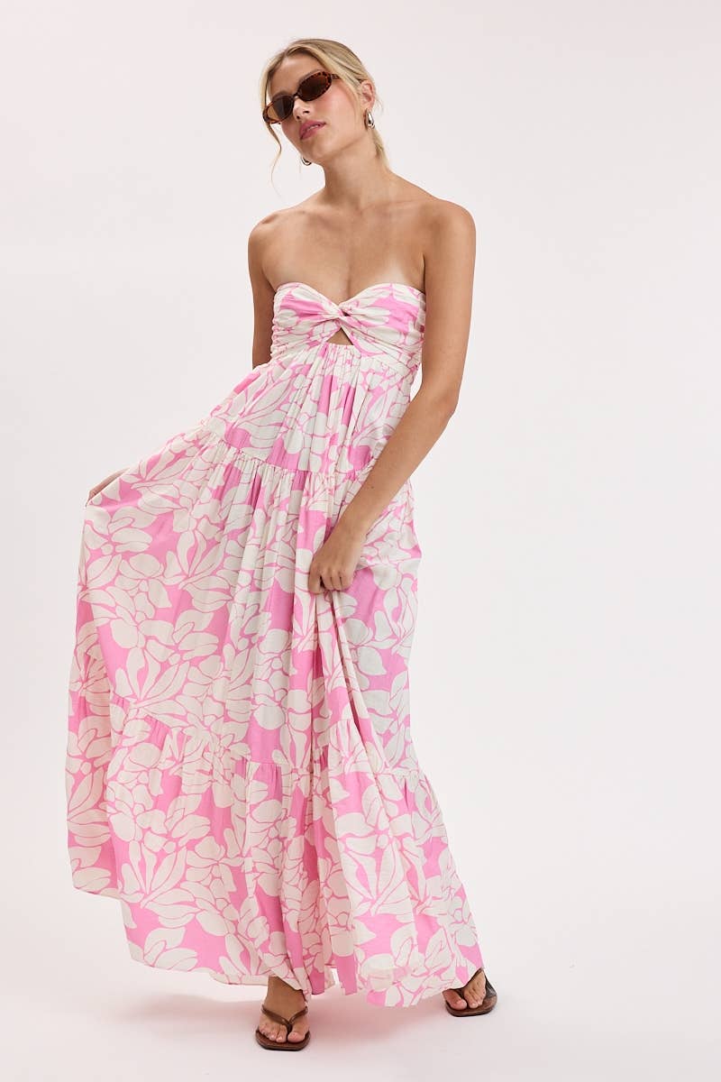 Pink Tropic Maxi Dress