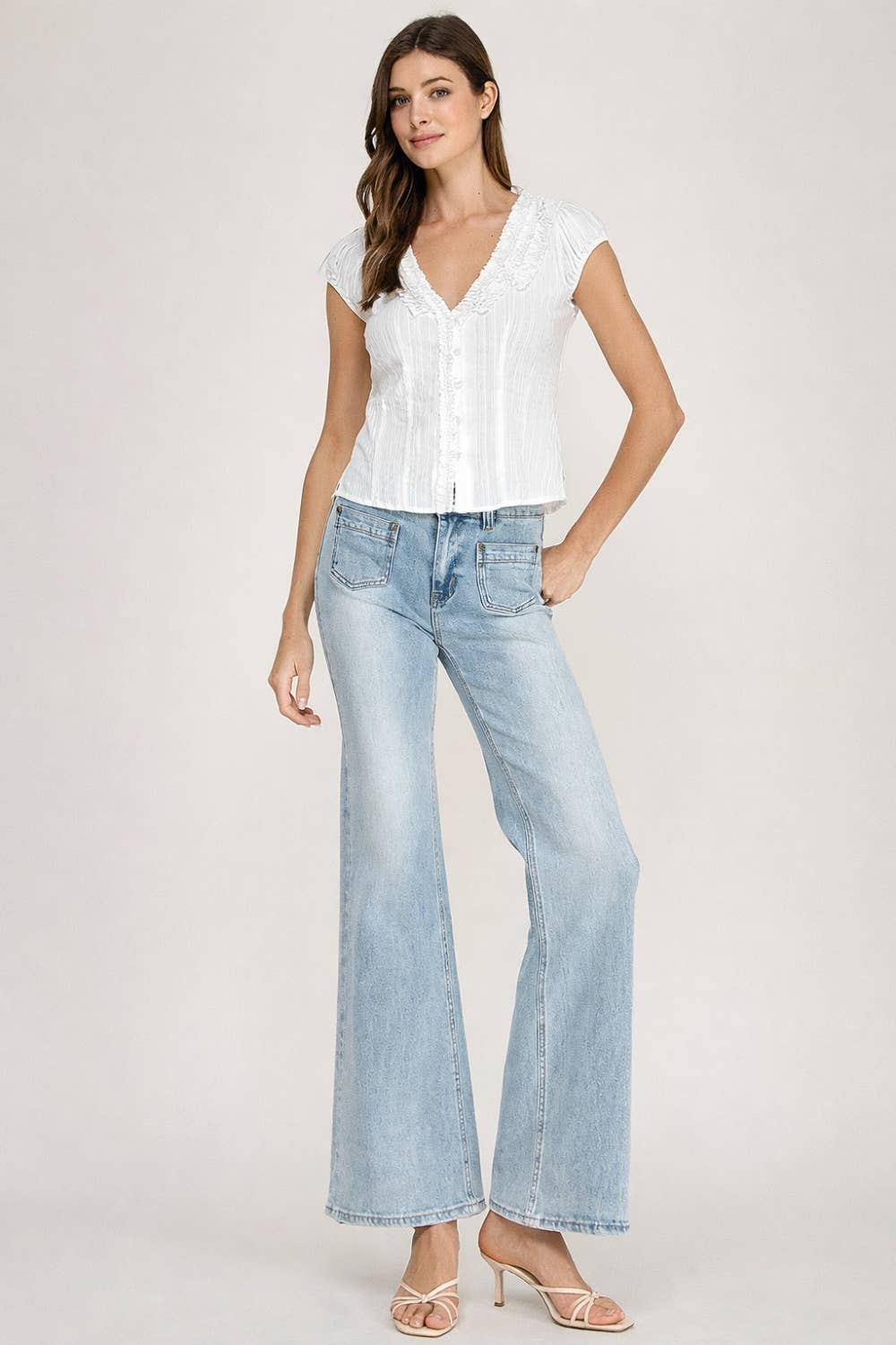 Rruffle Trim Blouse