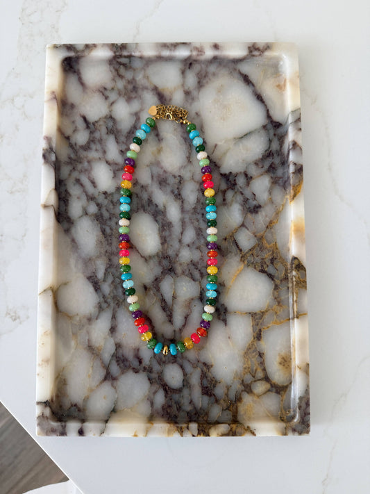 Rainbow Beaded Necklace