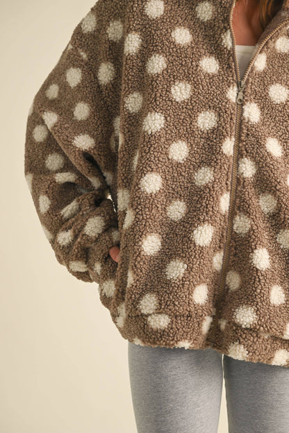 Polka Dot Teddy Sherpa