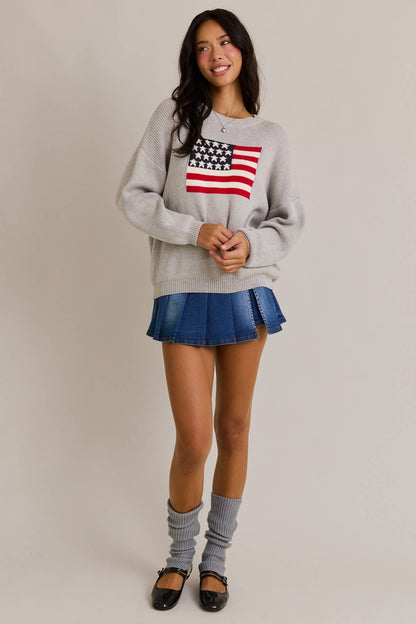 Grey Flag Sweater