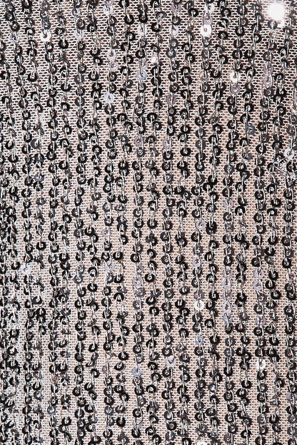 Grey Sequin Ruffle Tank Top