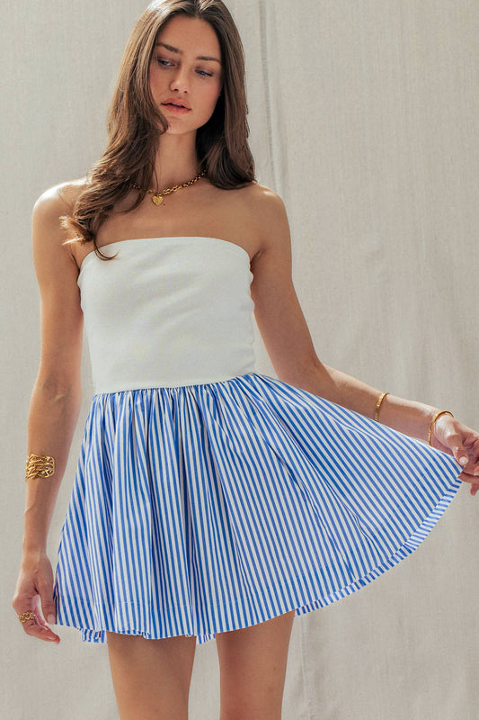 Mixed Media Mini Dress